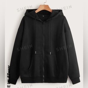 Black SHEIN zip up hoodie